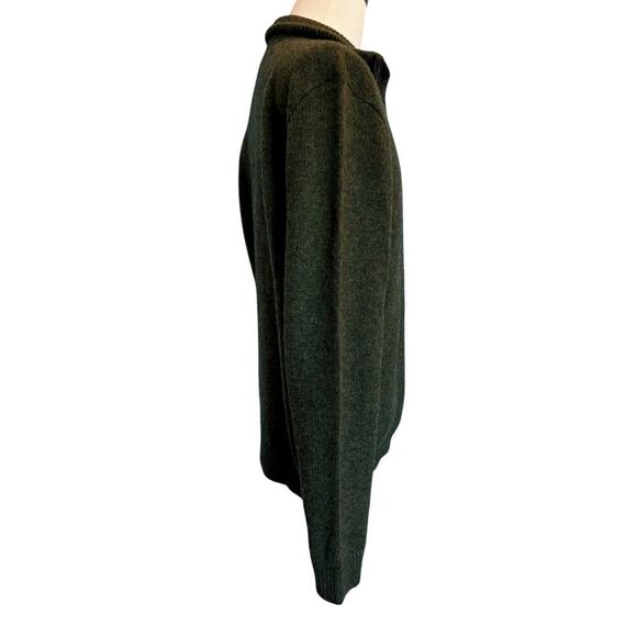 POLO Ralph Lauren 100% Lambs Wool Pullover Sweater 1/4 Zip Heather Green XL - Picture 4 of 6